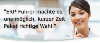 ERP-führer machte es uns möglich, kurzer Zeit Paket richtige Wahl